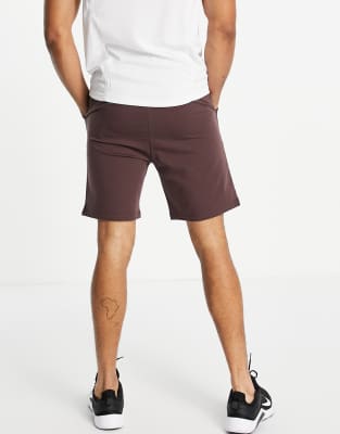 brown sweat shorts mens
