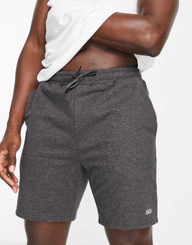 ASOS 4505 icon training sweat shorts with quick dry in charcoal heather