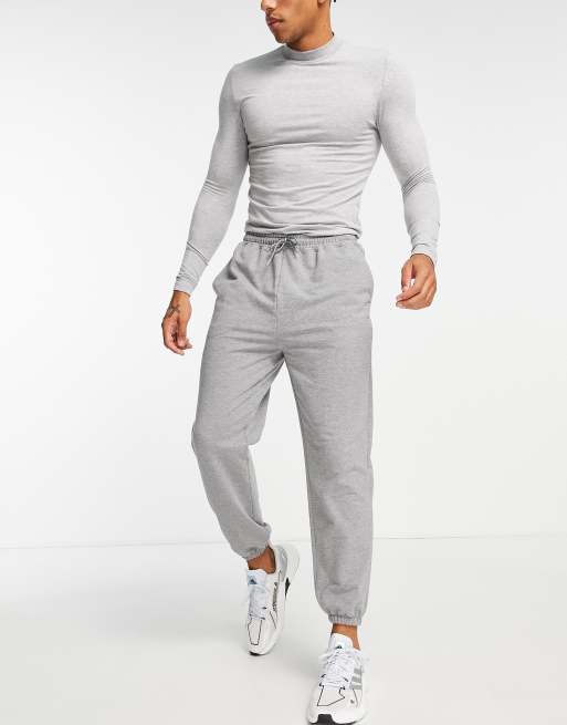 Icon Tapered Joggers - Heather Grey