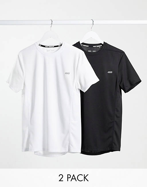ASOS 4505 icon training t-shirt with quick dry 2 pack SAVE 