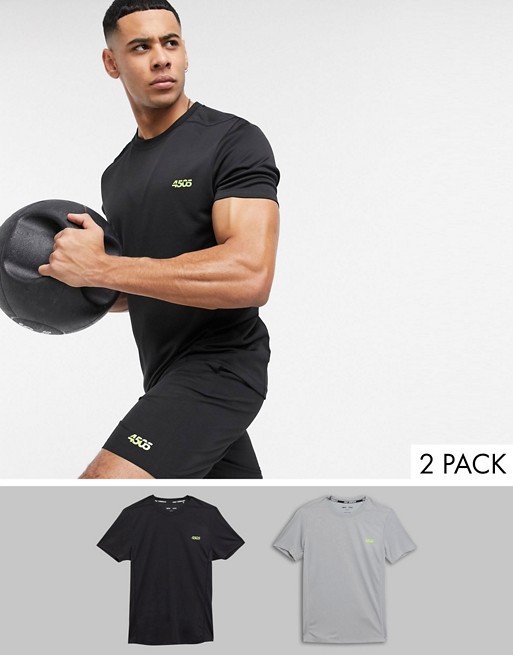 ASOS 4505 icon training t-shirt with quick dry 2 pack