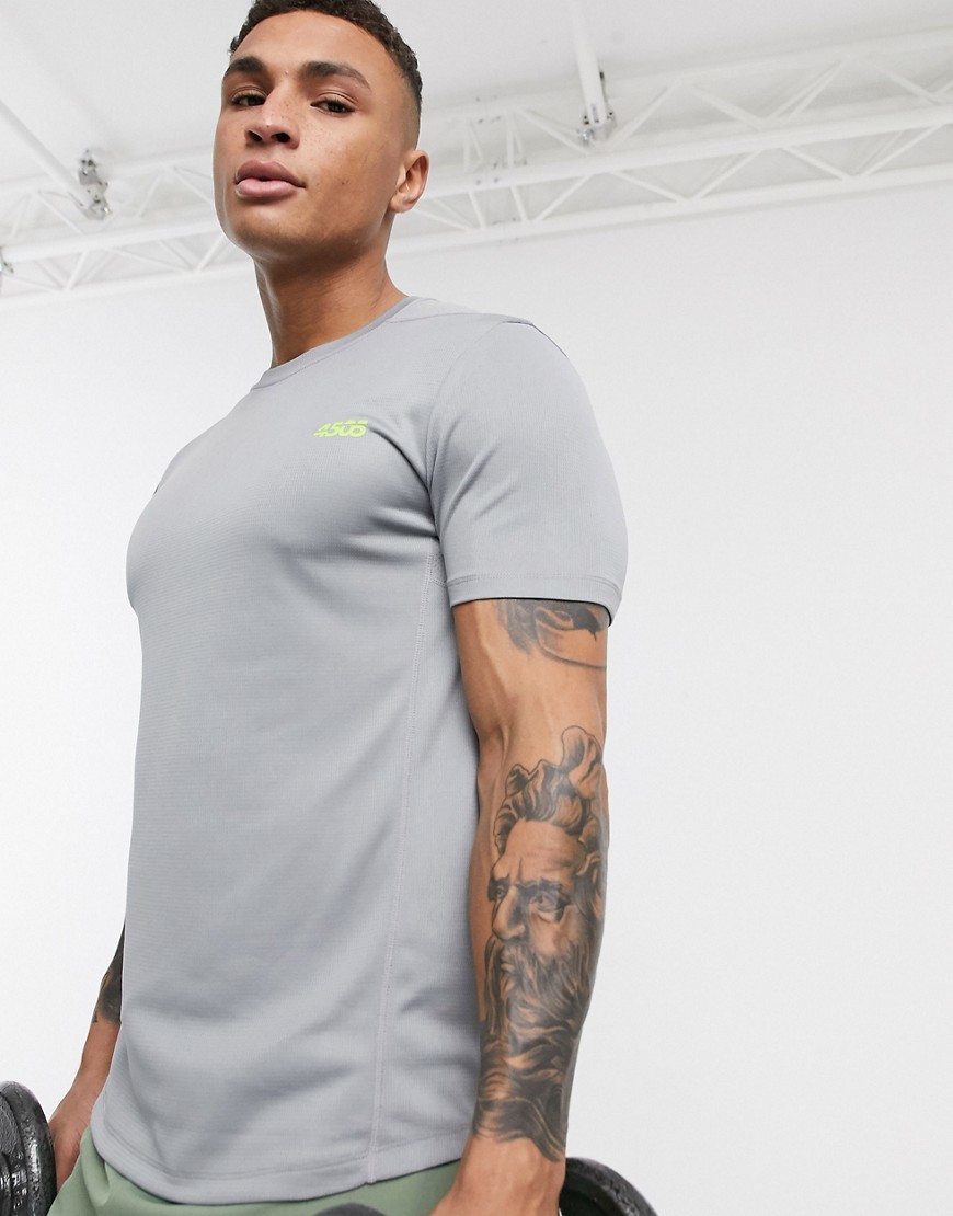 ASOS 4505 icon training t-shirt with quick dry in grey