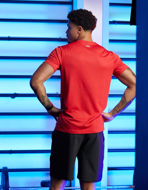 ASOS 4505 icon training t-shirt with quick dry in red , 2 of 4