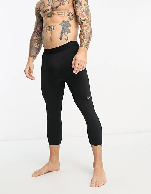ASOS 4505 Icon training tights in cropped length with quick dry in black 
