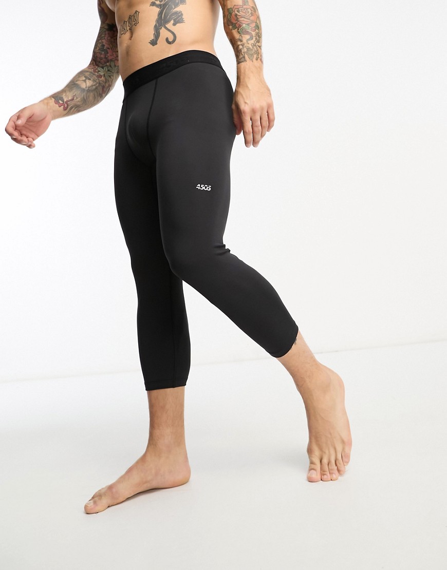 ASOS 4505 Icon training tights in cropped length with quick dry-Black
