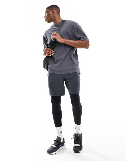 Fast-drying running tights - Dark grey - Men