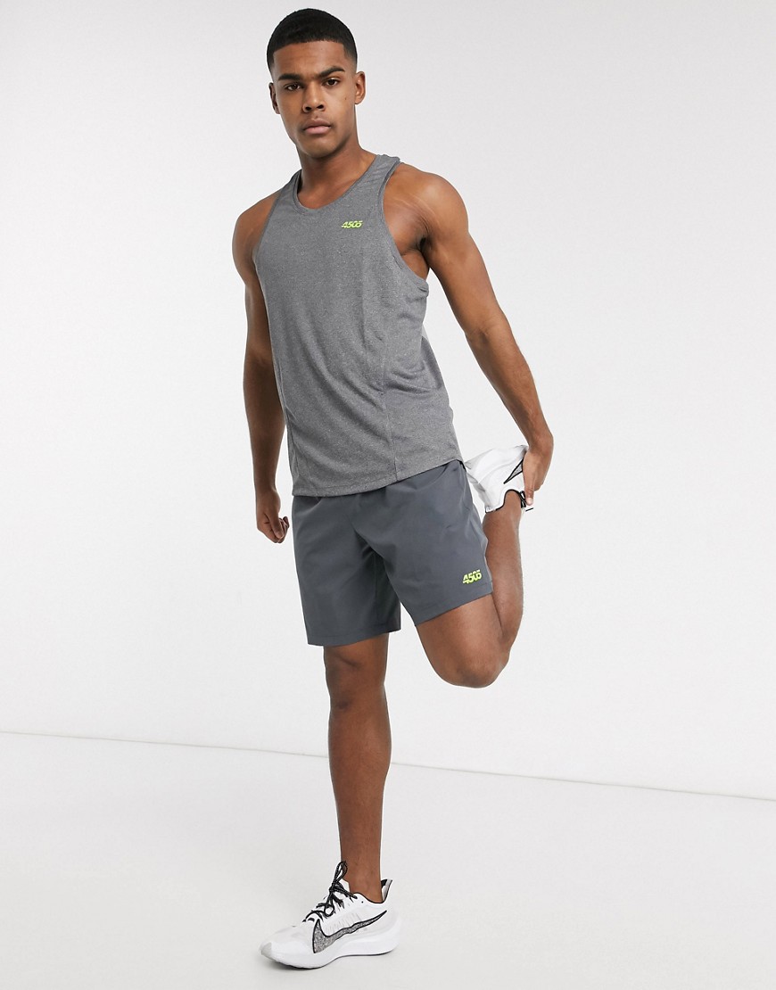 ASOS 4505 icon training vest with racer back and quick dry in grey marl