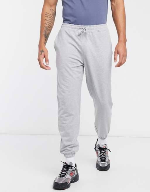 ASOS 4505 - Icon - Trainingsbroek met toelopende pasvorm in gemêleerd grijs 