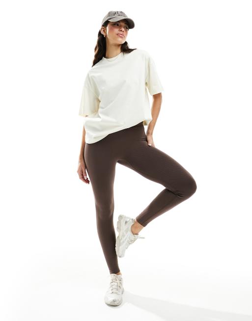 ASOS 4505 – Icon – Vintagevit, kraftig, snabbtorkande t-shirt i oversize och boxig passform