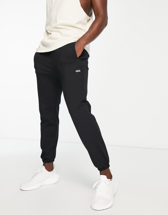 ASOS 4505 icon workout sweatpants with tapered fit in black