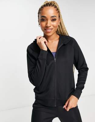 ASOS 4505 icon zip though hoodie in black - part of a set - ASOS Price Checker
