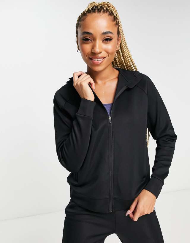 ASOS 4505 icon zip though hoodie in black - part of a set