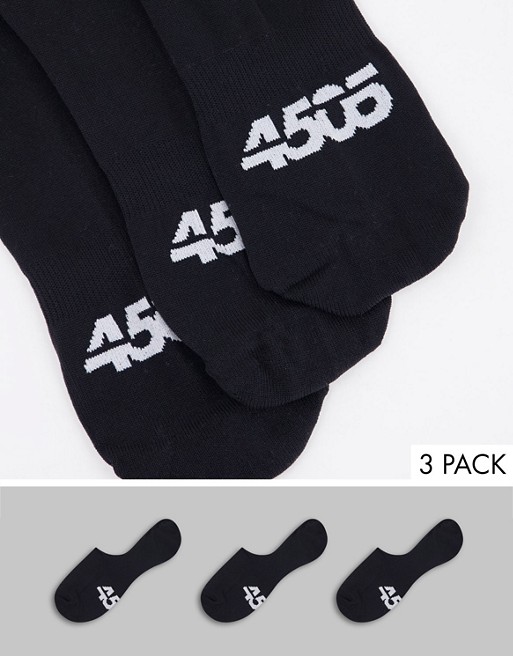 ASOS 4505 3 pack invisible liner socks with anti-bacterial finish