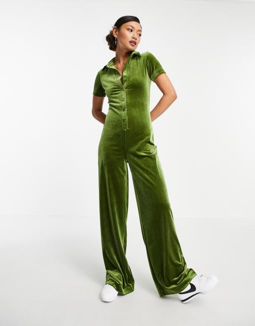 Asos velvet jumpsuit on sale