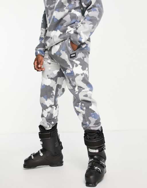 ASOS 4505 – Kamouflagemönstrade mjukisskidbyxor i fleece