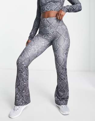 ASOS 4505 kick flare legging in snake print - part of a set-Multi