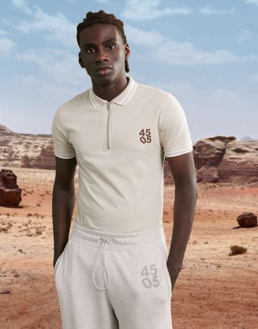ASOS 4505 – Koszulka polo podkreślająca sylwetkę z zamkiem