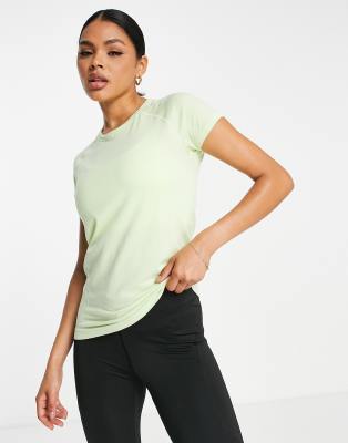 ASOS 4505 - Kurzärmliges, nahtloses T-Shirt-Grün