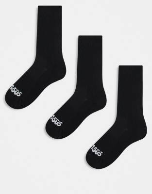 ASOS 4505 - Laufsocken in Schwarz mit elastischer Fußgewölbestütze und antibakteriellem Finish