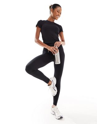 ASOS 4505 high waist yoga legging in soft touch fabric in black - ASOS Price Checker