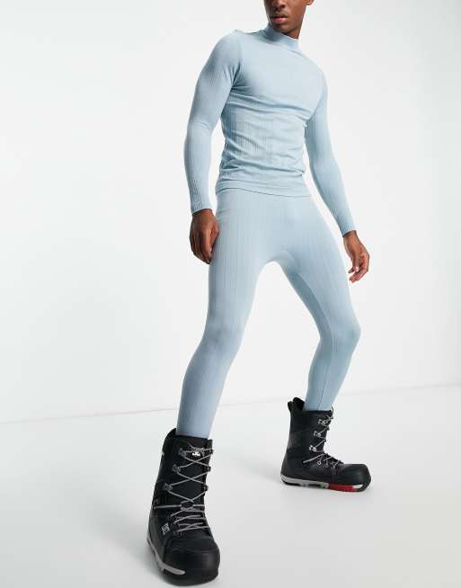 ASOS 4505 - Leggings base layer da sci in maglia a trecce senza cuciture