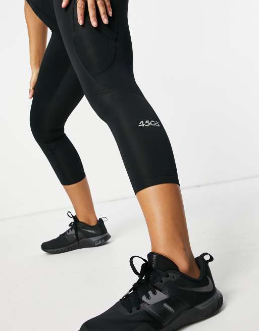 ASOS 4505 - Leggings basic neri con interno in pile, 3 di 4