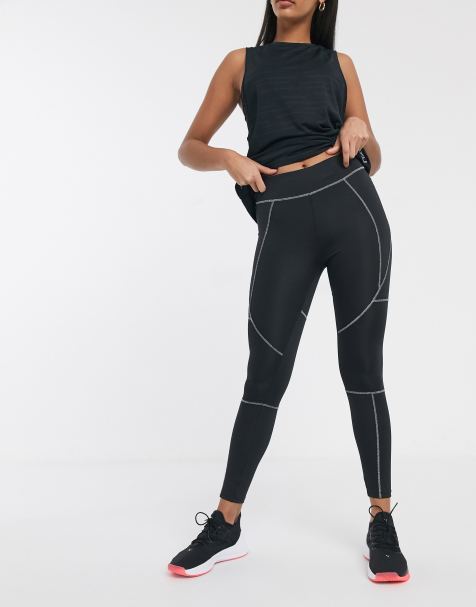 ASOS – 4505 – Leggings mit hoher Taille und reflektierenden Nähten