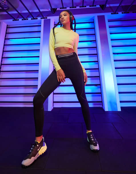 ASOS 4505 leggings with laser cut and reflective detail - view 1