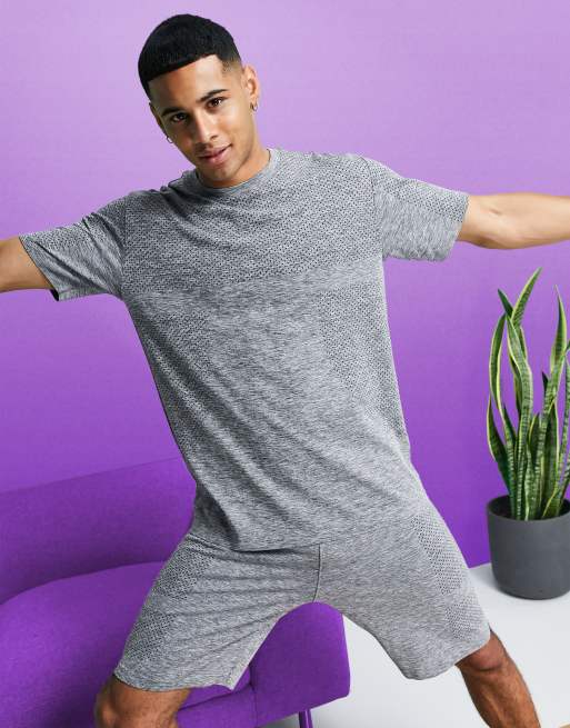 ASOS 4505 – Lockeres, nahtloses Trainings-T-Shirt aus weichem Strick