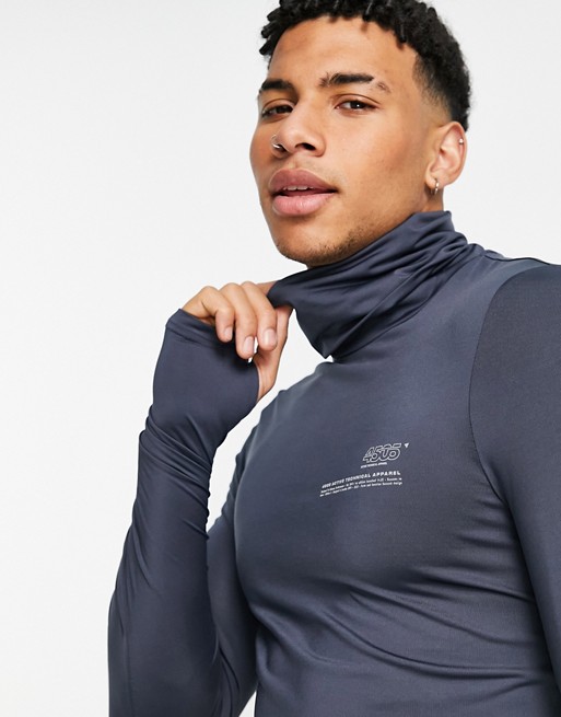 ASOS 4505 training long sleeve t-shirt with funnel neck