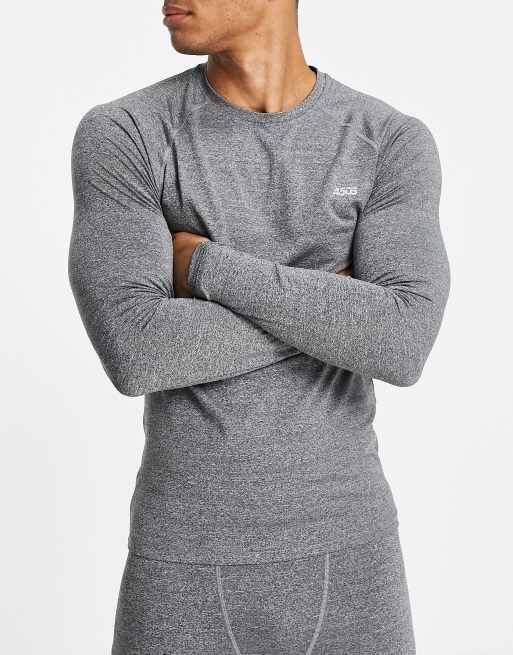 ASOS 4505 long sleeve training base layer in grey