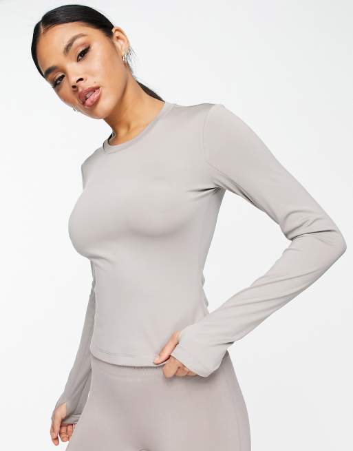 ASOS 4505 long sleeve training top with open back