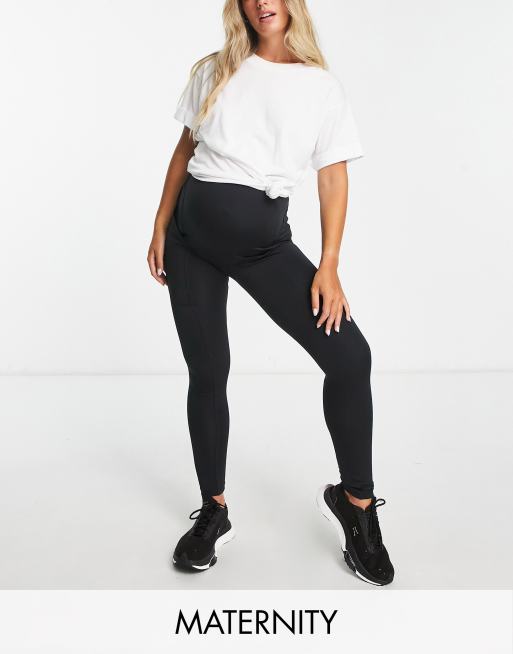 ASOS 4505 – Mammakläder – Icon – Leggings med skulpterande dekorativ söm baktill och ficka 