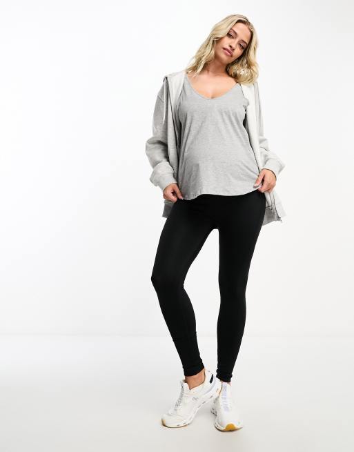 ASOS 4505 Maternity Icon bum sculpt gym leggings in black