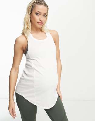 Icon - Canotta taglio lungo bianca con logo-Bianco - ASOS T-shirt donna  - immagine2