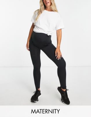 ASOS 4505 Maternity icon leggings with bum sculpt detail-Black