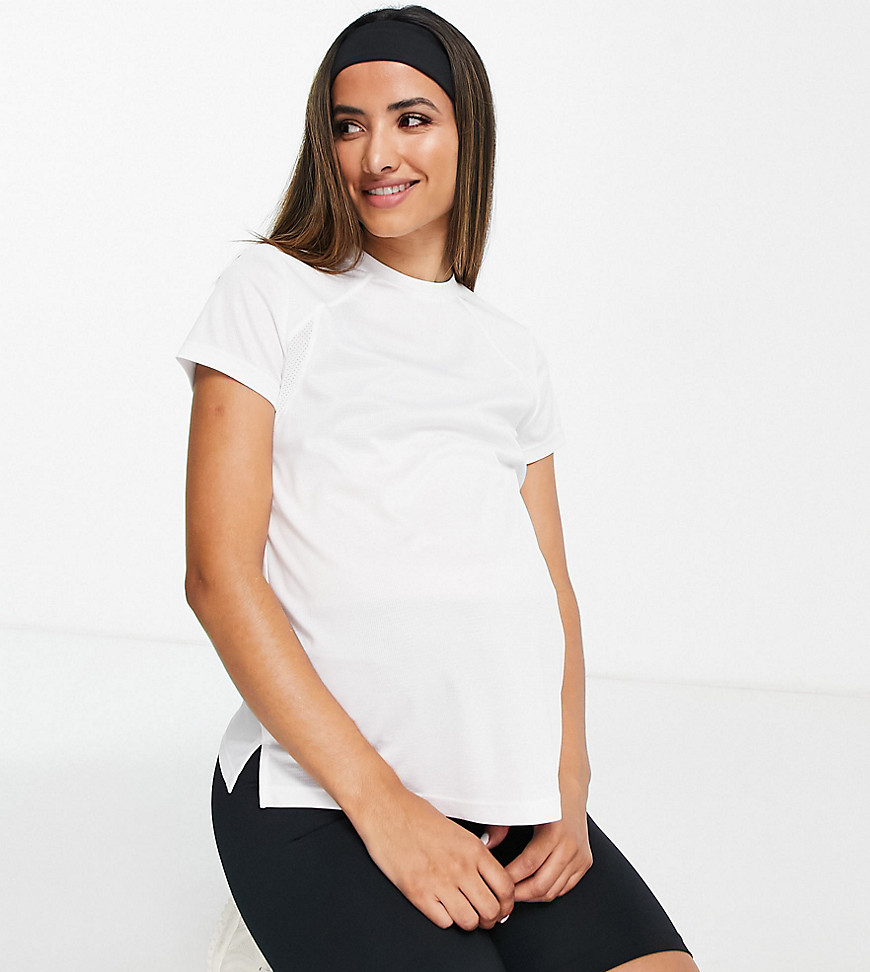 ASOS 4505 Maternity Icon performance t-shirt-White