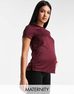 Asos Design 4505 Maternity Icon Performance T-shirt-red In Red