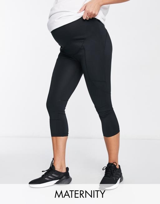 ASOS 4505 Maternity - Icon Run - Caprilegging met gestrikt detail en zak 