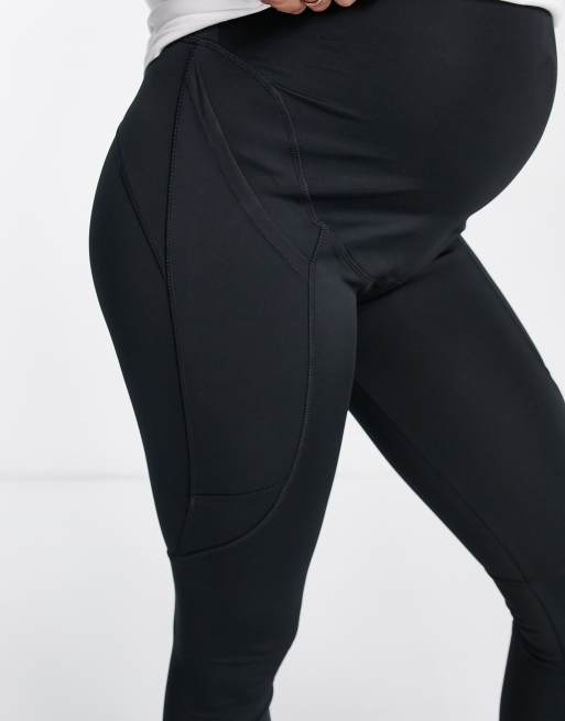 Maternity Leggings with Pocket Full Length–Black - Womens