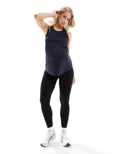 ASOS 4505 Maternity ribbed long sleeve and kick flare leggings in black