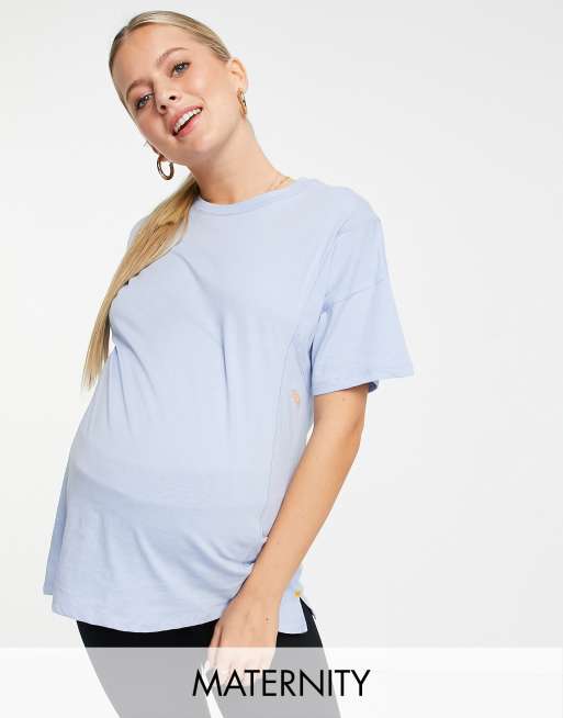 ASOS 4505 Maternity - Maglietta oversize in cotone - MBLUE