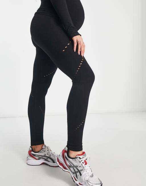 ASOS 4505 Maternity seamless leggings with hole detail