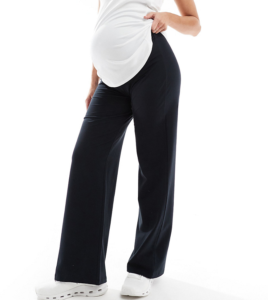 ASOS 4505 Maternity Studio soft touch wide leg dance pant in black