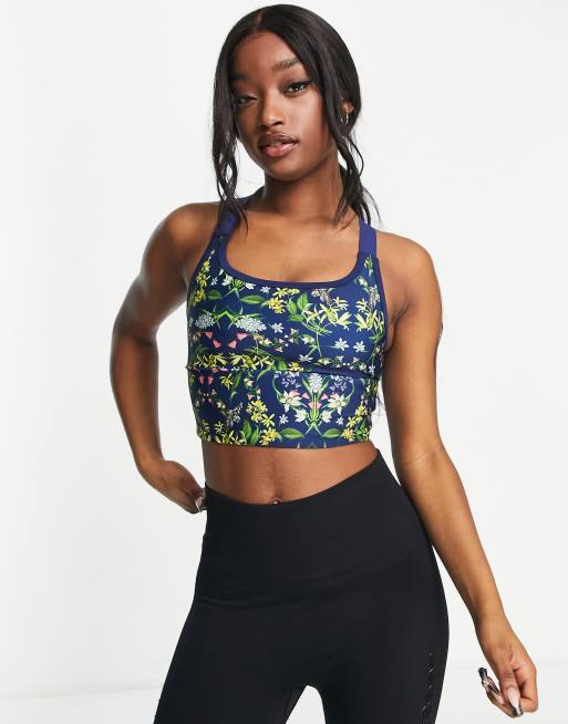 ASOS 4505 mid impact sports bra in floral print