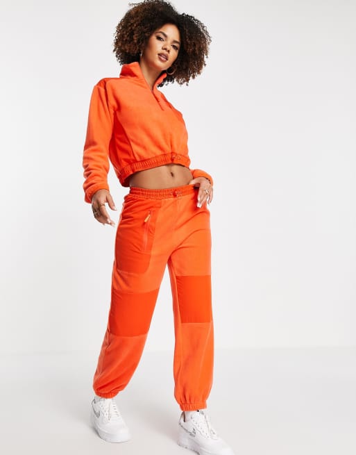 ASOS 4505 – Mjukisbyxor i hybridmaterial av fleece och väv