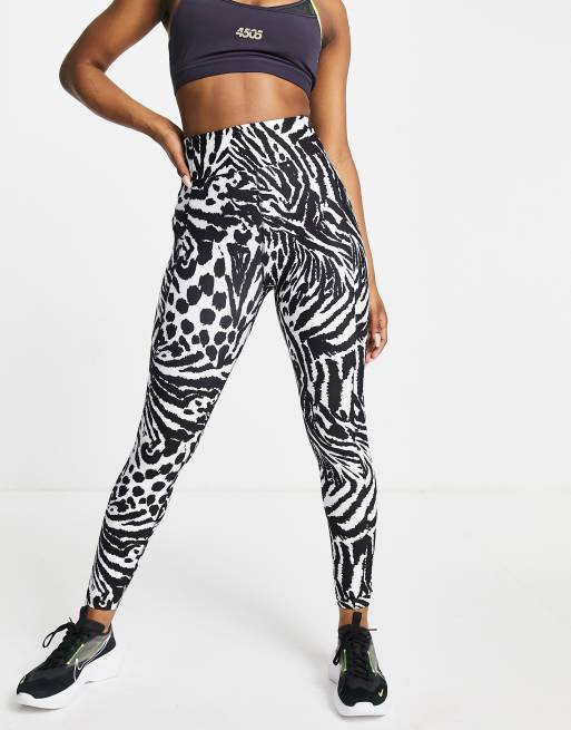 ASOS 4505 – Monofärgade djurmönstrade leggings med skulpterande effekt baktill