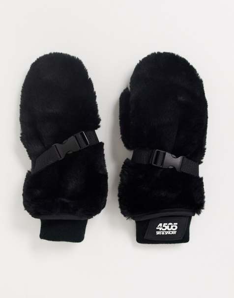 ASOS 4505 - Moufles de ski en fausse fourrure