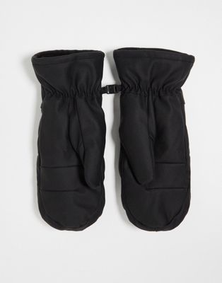 ASOS 4505 Ski faux leather mittens in black - ASOS Price Checker