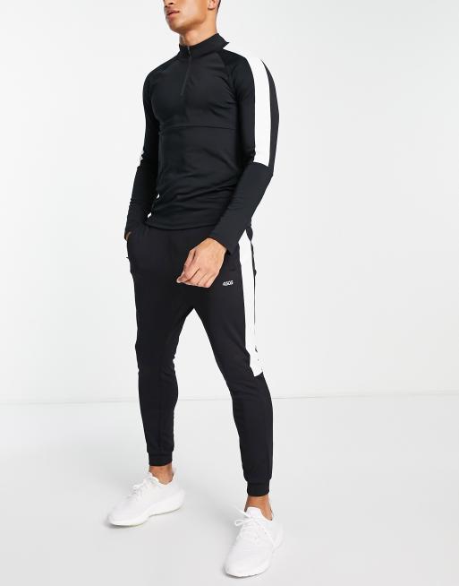 ASOS 4505 muscle fit training sweatshirt with 1/4 zip and contrast panels